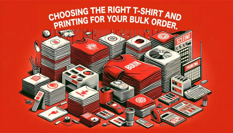 Read more about the article Choosing The Right T-shirt and Printing For Your Bulk Order.