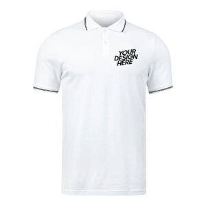 Ruffty White Collar Neck T-shirt With Black Tipping