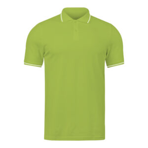 Ruffty Apple Green Collar Neck T-shirt With White Tipping