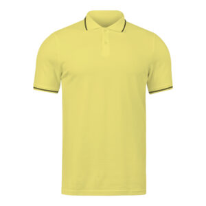Ruffty Lemon Yellow Collar Neck T-shirt With Black Tipping