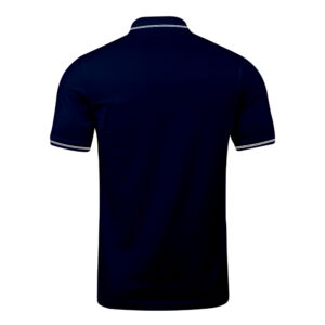 Ruffty Navy Blue Collar Neck T-shirt With White Tipping