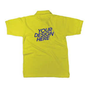 Lemon Yellow Basic Cotton Collar T-shirt