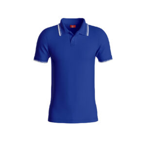 Royal Blue Premium Performance DryFit Collar T-shirt With White Tipping