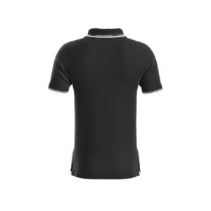 Black Premium Performance DryFit Collar T-shirt With White Tipping