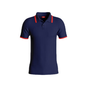 Navy Blue Basic Pro Performance DryFit Collar T-shirt With Red Tipping