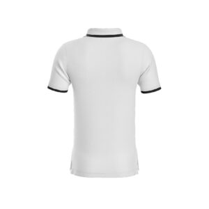 White Basic Pro Performance DryFit Collar T-shirt With Black Tipping