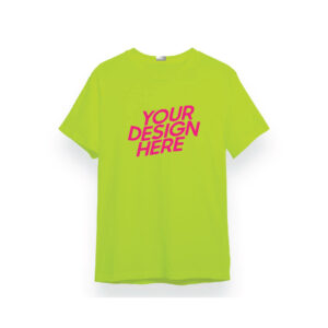 Neon Green Basic Performance DryFit Round Neck T-shirt