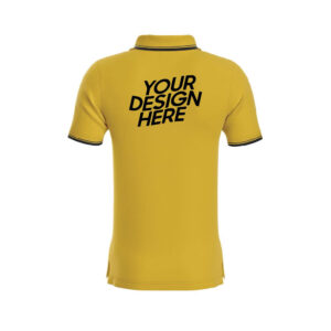 Yellow Premium Performance DryFit Collar T-shirt With Black Tipping