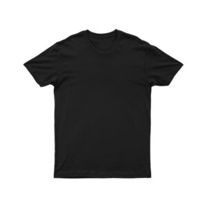 Black Biowash Round Neck Unisex T-shirt (No Minimum)