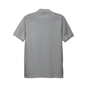 Grey Melange Premium Collar T-shirt With Pocket