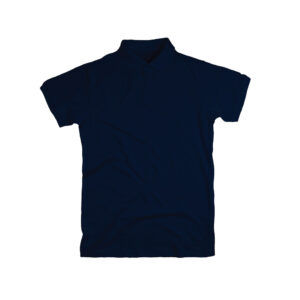 Navy Blue Cotton Rich Collar T-shirt