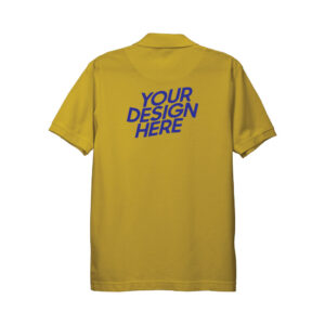 Golden Yellow Premium Collar T-shirt With Pocket