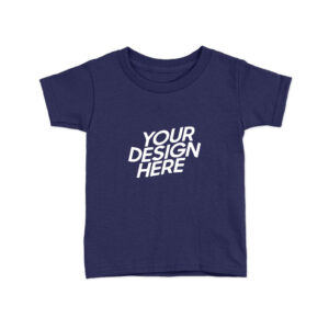 Navy Blue Kids Biowash Round Neck T-shirt