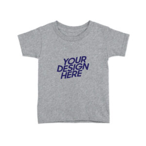 Grey Melange Kids Biowash Round Neck T-shirt