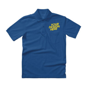 Sky Blue Premium Collar T-shirt With Pocket