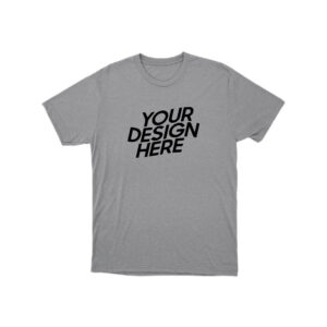 Grey Melange Biowash Round Neck Unisex T-shirt