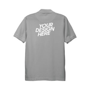 Grey Melange Cotton Rich Collar T-shirt
