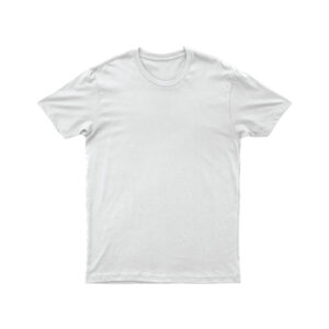 White Biowash Round Neck Unisex T-shirts (No Minimum)
