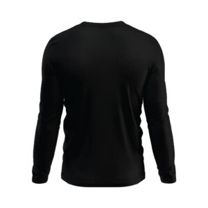 Black Full Sleeves Unisex Round Neck Biowash T-shirt
