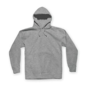 Grey Melange Classic Unisex Sweatshirts With Hoodie