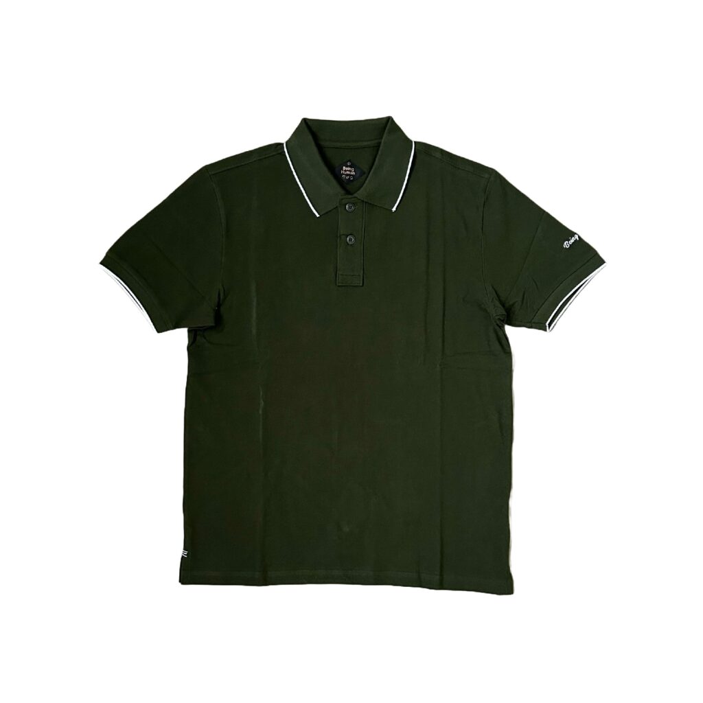 Being Human® Bottle Green Tipping Polo T-Shirt