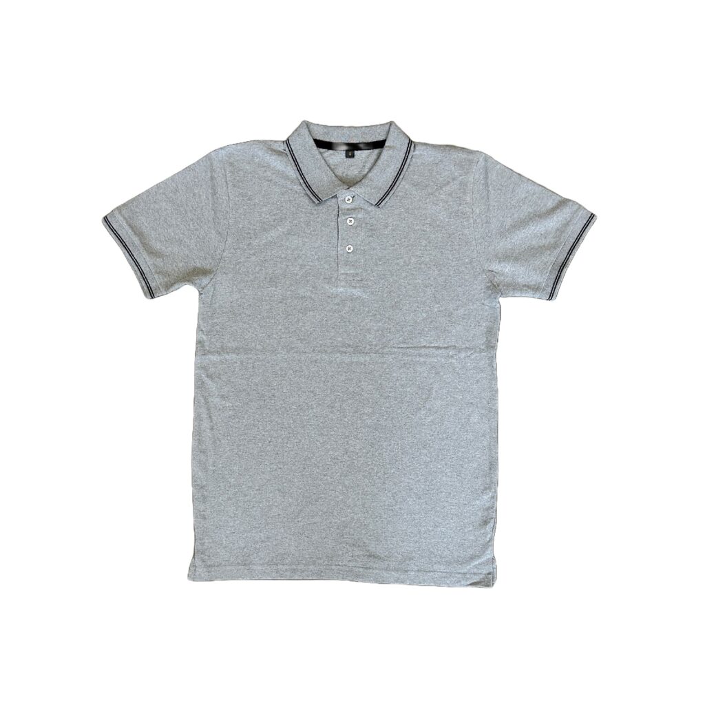 AWG Sport Grey Melange Green Polo T-Shirt