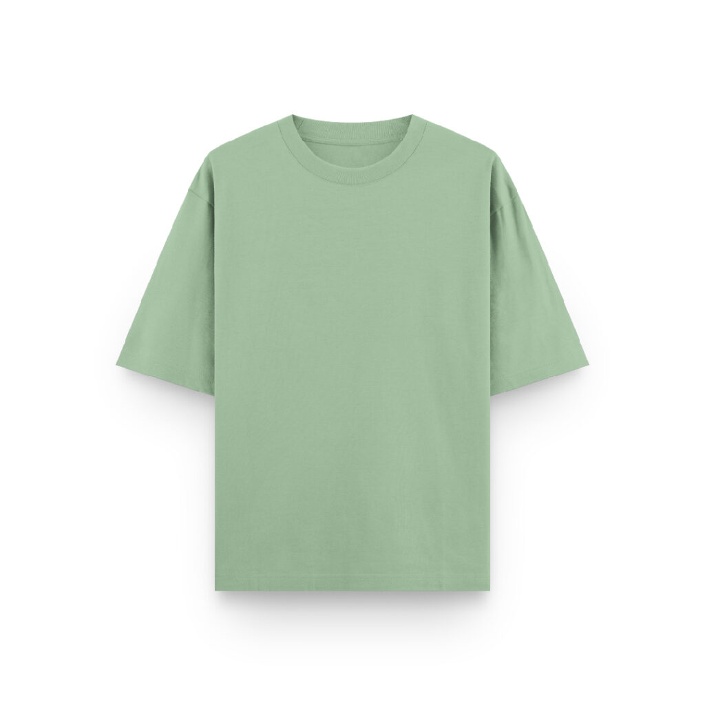 Oversized Moss Green Cotton T-Shirt